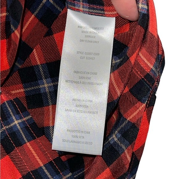 Equipment Reese Button Front Silk Shirt Womens Small - Picture 6 of 8